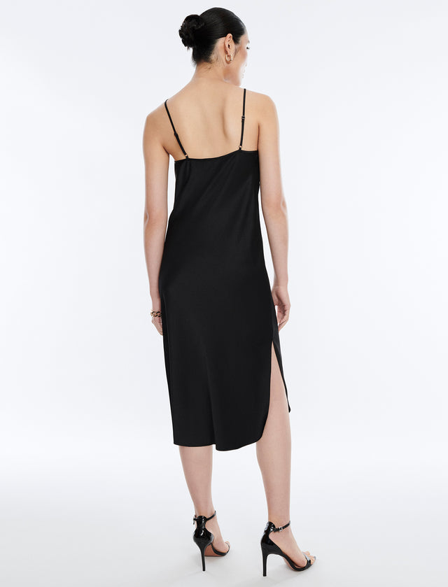 Black Aurelia Slip Dress | Dresses | BCBGMAXAZRIA 2B06D01E-BLK-0
