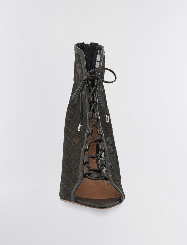 Black Ellise Lace-Up Bootie | Shoes | BCBGMAXAZRIA MX0ELE05-001-M050