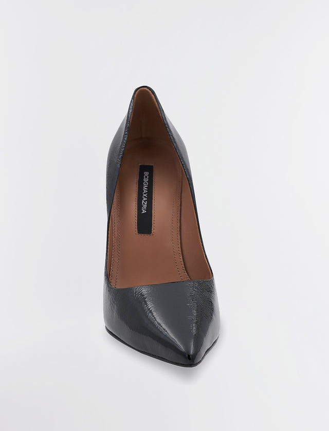 Black Crinkle Patent Nova Pump | Shoes | BCBGMAXAZRIA MX1NOV05-005-M050