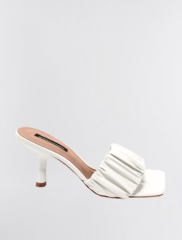 White Dallas Sandal Heel | Shoes | BCBGMAXAZRIA MX2DLS68-685-M050