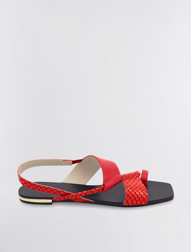 Vermelho Marlin Flat Sandal | BCBGMAXAZRIA MX2MAR61-610-M050