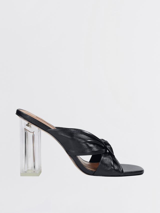 Black Nadeen Sandal Heel | Shoes | BCBGMAXAZRIA MX2NAD01-001-M050