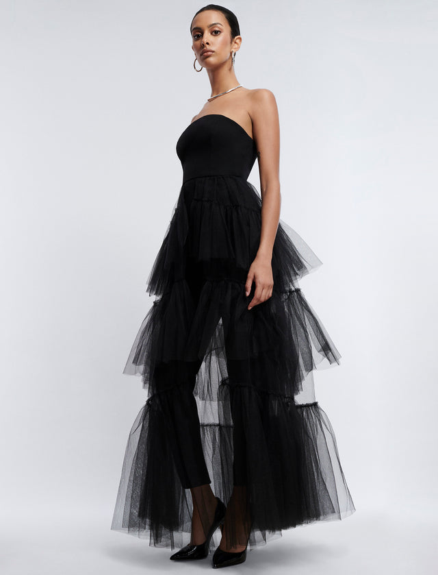 Black Ambrosia Jumpsuit Gown | Dresses | BCBGMAXAZRIA MY05D24E-BLK-0